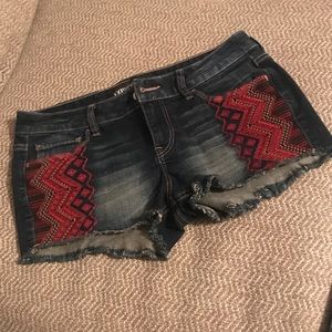 Embroidered Jean “cut off” Shorts